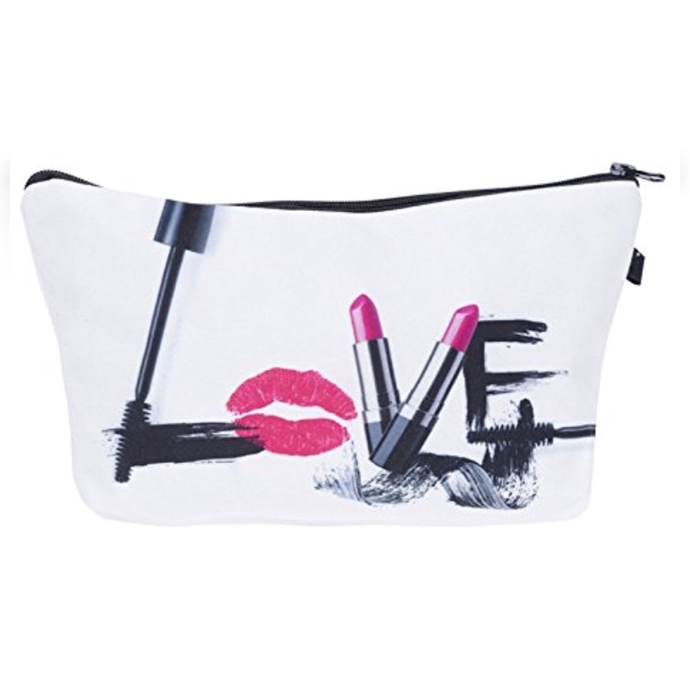 Lipstick Mascera 3D Print Cosmetic Makeup Bag - Picture 2 of 6